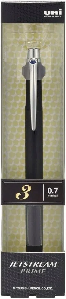 三菱鉛筆 Mitsubishi Pencil SXE3300007.24 Jetstream Prime Tri-Color Ballpoint Pen, 0.7, Black
