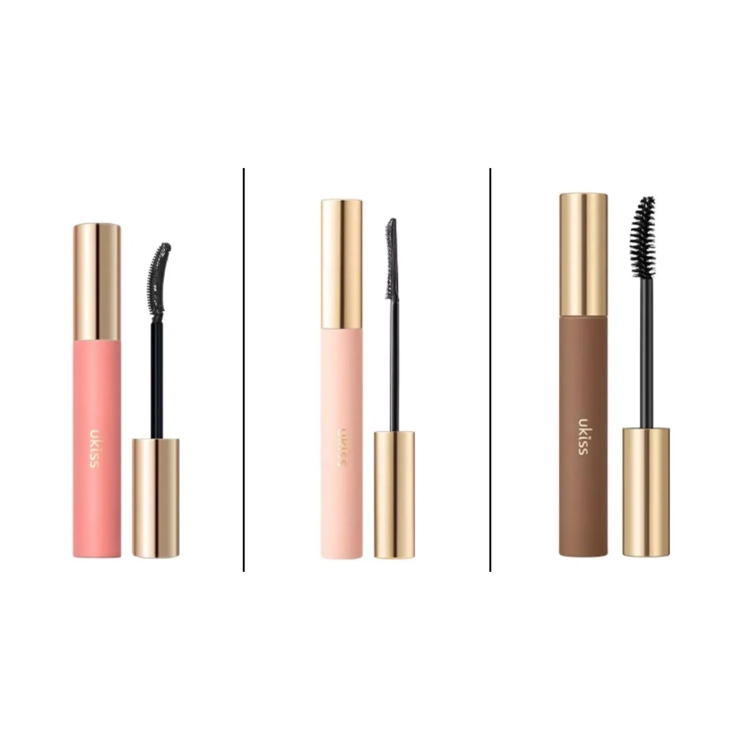 1 PC Ukiss Lengthening Curling Mascara Long Lasting Mascara, Natural Black/Brown Smudge Proof Water Proof Mascara (Volumizing Black, 6g)