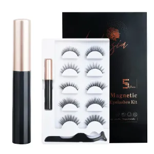10-Magnet Magnetic Eyelashes and Eyeliner Kit With Tweezers
