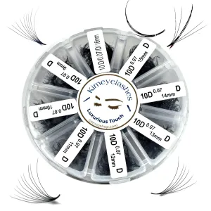 1000 Premade volume fans Mixed lengths 9-16mm loose Fans C, D Curl. Handmade eyelash extensions supplies Russian volume lash promade fan 4D 5D 6D 7D 8D 9D 10D (Curl D, 6D - 0.07)