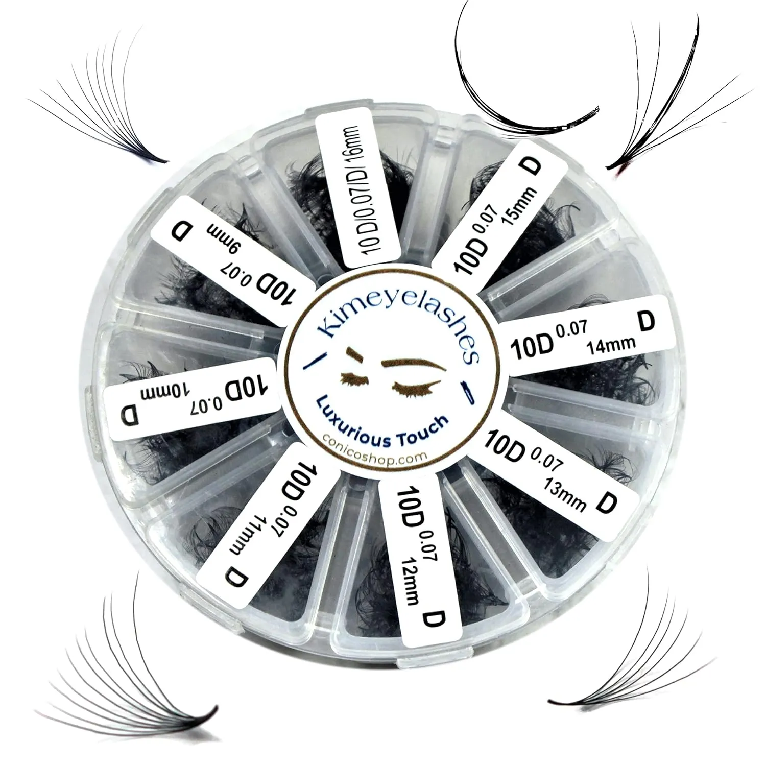 1000 Premade volume fans Mixed lengths 9-16mm loose Fans C, D Curl. Handmade eyelash extensions supplies Russian volume lash promade fan 4D 5D 6D 7D 8D 9D 10D (Curl D, 6D - 0.07)