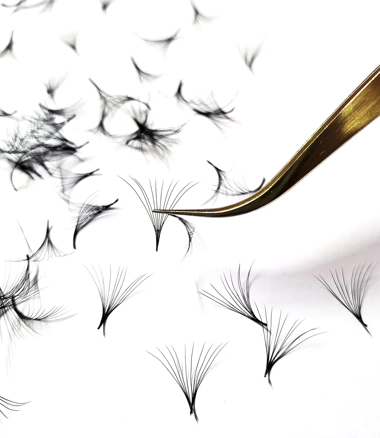 1000 Premade volume fans Mixed lengths 9-16mm loose Fans C, D Curl. Handmade eyelash extensions supplies Russian volume lash promade fan 4D 5D 6D 7D 8D 9D 10D (Curl D, 6D - 0.07)