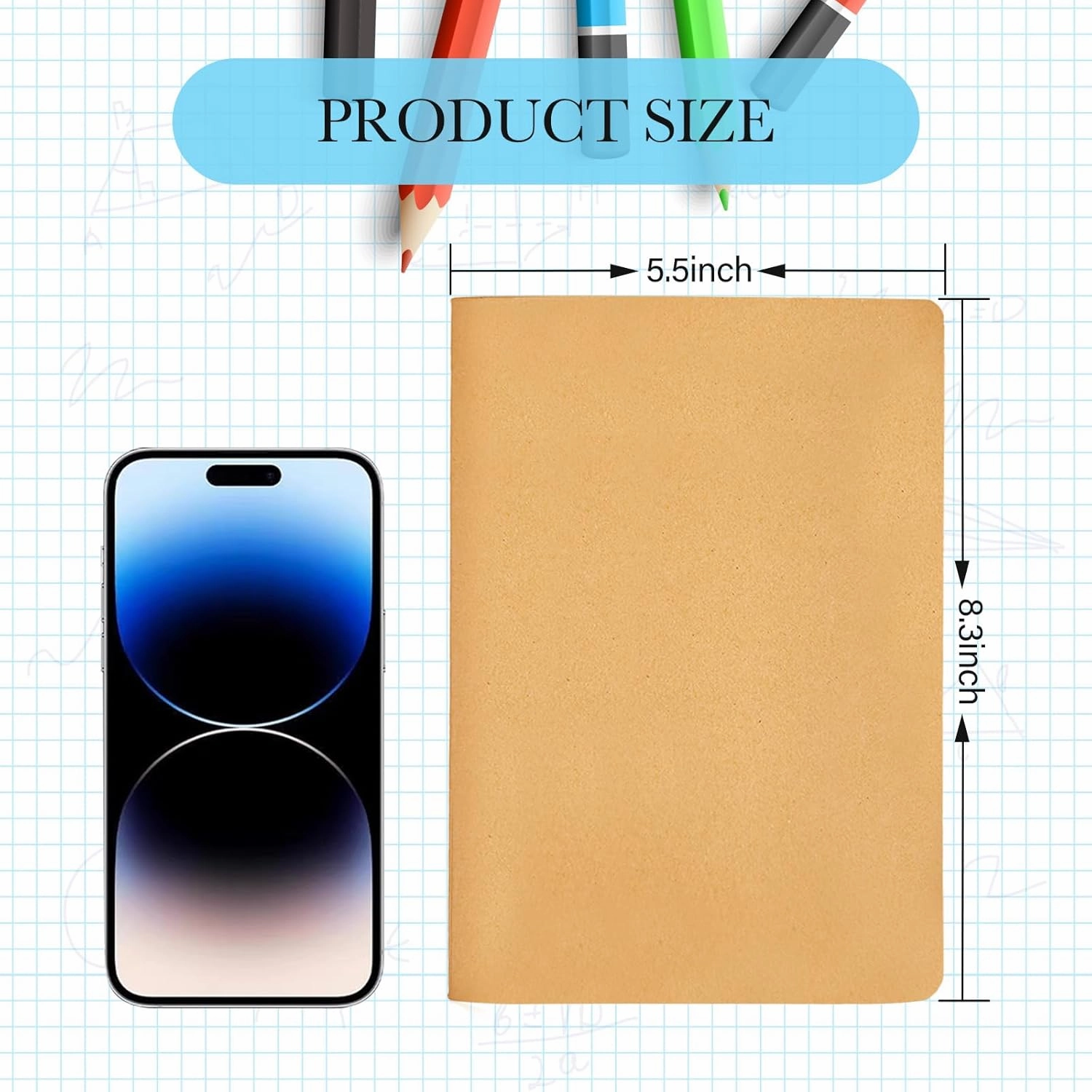 100 Pack Notebooks Bulk, Journaling Kraft Notebooks 5.5 x 8.3 A5 Softcover Notebook for Travelers Students Office Writing Sketch Travel Journal Notepad with 72 Pages 36 Sheets(Brown-Lined)