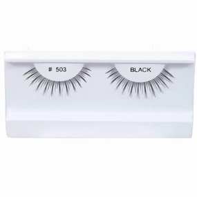 10 Pairs 100% Human Hair False Eyelashes Natural Black # 503