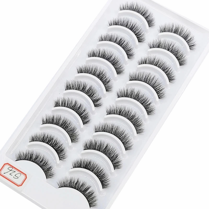 10 pairs natural long 3D mink false eyelashes fake lashes makeup kit Mink Lashes extension eye lashes short eyelashes