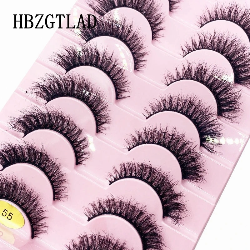 10 pairs natural long 3D mink false eyelashes fake lashes makeup kit Mink Lashes extension eye lashes short eyelashes