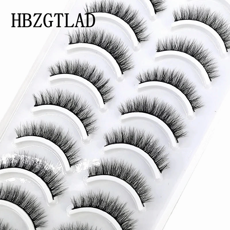 10 pairs natural long 3D mink false eyelashes fake lashes makeup kit Mink Lashes extension eye lashes short eyelashes