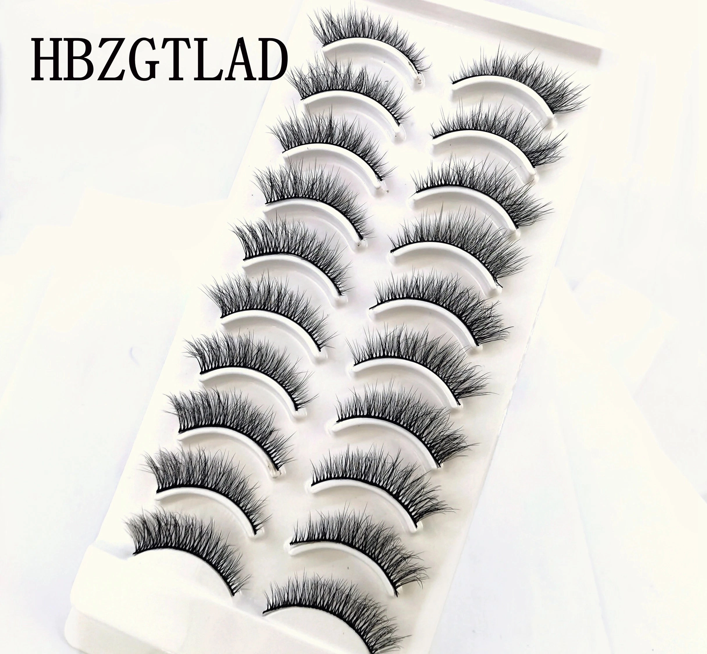 10 pairs natural long 3D mink false eyelashes fake lashes makeup kit Mink Lashes extension eye lashes short eyelashes