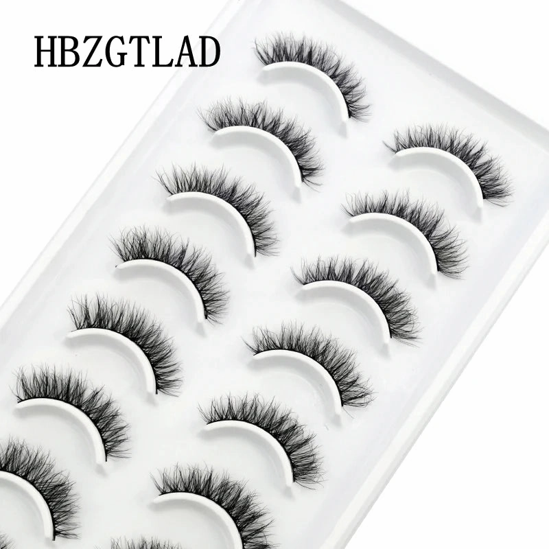 10 pairs natural long 3D mink false eyelashes fake lashes makeup kit Mink Lashes extension eye lashes short eyelashes