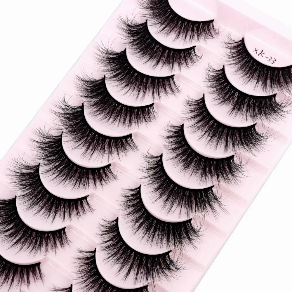 10 pairs natural long 3D mink false eyelashes fake lashes makeup kit Mink Lashes extension eye lashes short eyelashes