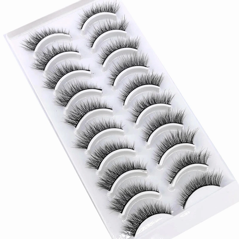10 pairs natural long 3D mink false eyelashes fake lashes makeup kit Mink Lashes extension eye lashes short eyelashes