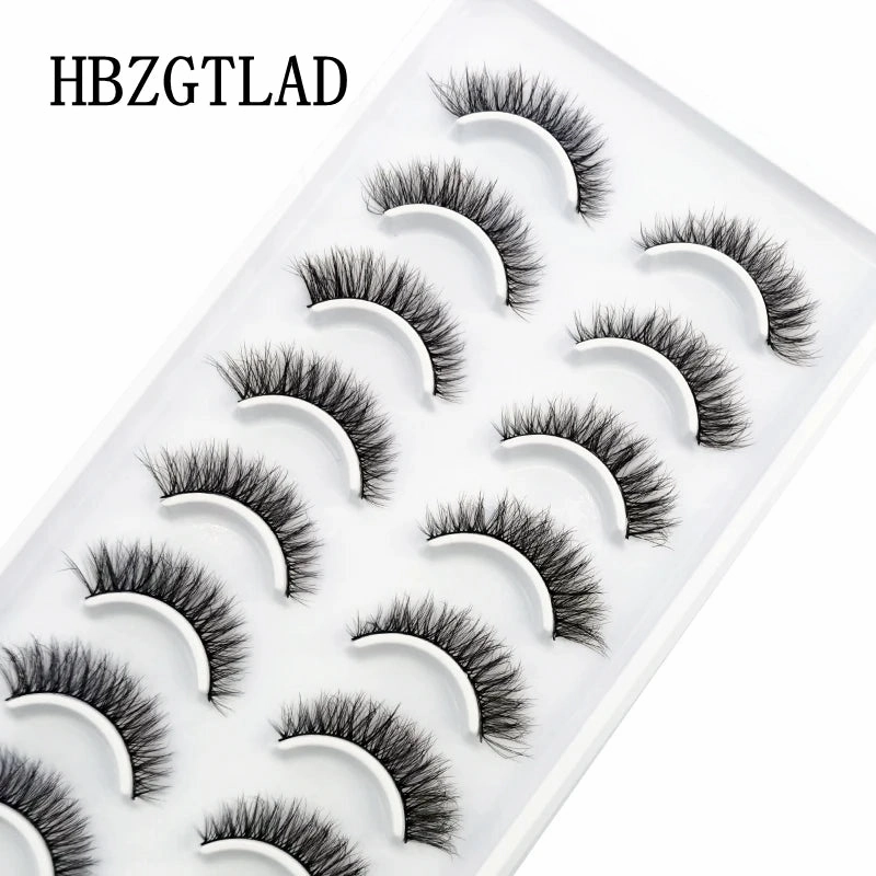 10 pairs natural long 3D mink false eyelashes fake lashes makeup kit Mink Lashes extension eye lashes short eyelashes