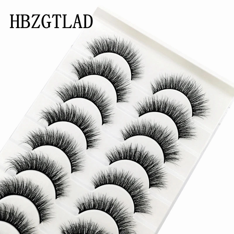 10 pairs natural long 3D mink false eyelashes fake lashes makeup kit Mink Lashes extension eye lashes short eyelashes