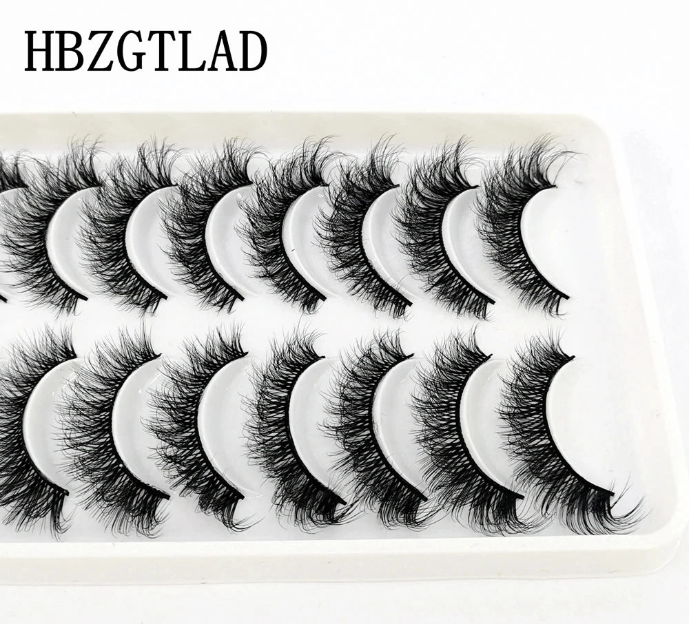 10 pairs natural long 3D mink false eyelashes fake lashes makeup kit Mink Lashes extension eye lashes short eyelashes