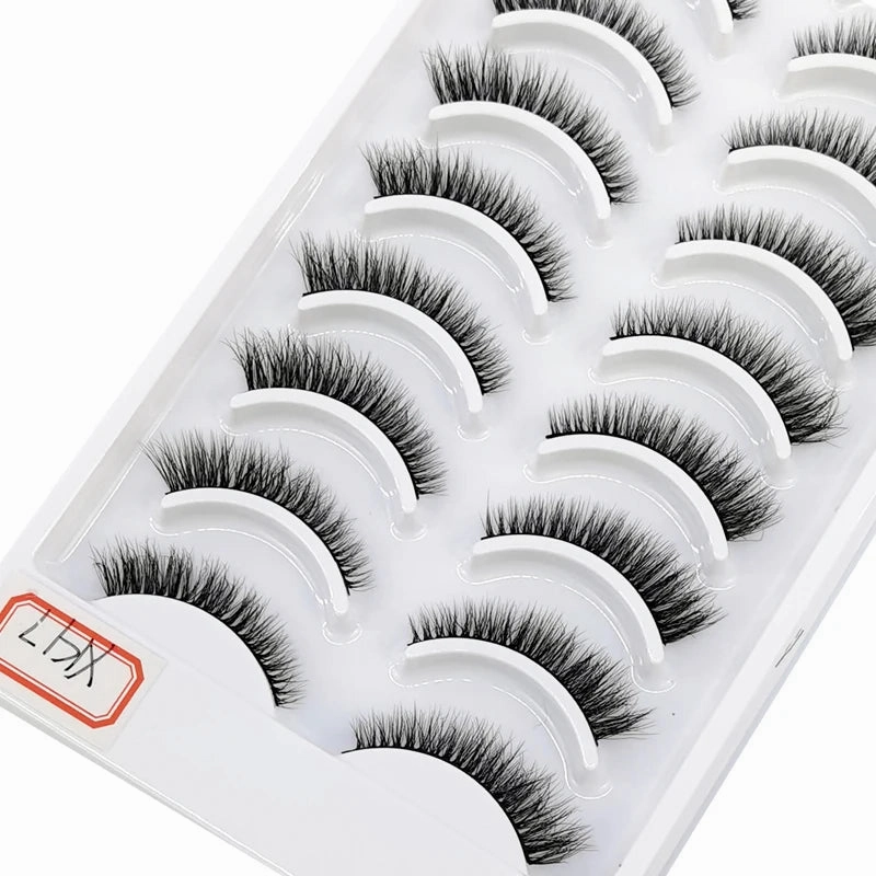 10 pairs natural long 3D mink false eyelashes fake lashes makeup kit Mink Lashes extension eye lashes short eyelashes