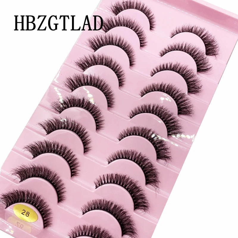 10 pairs natural long 3D mink false eyelashes fake lashes makeup kit Mink Lashes extension eye lashes short eyelashes
