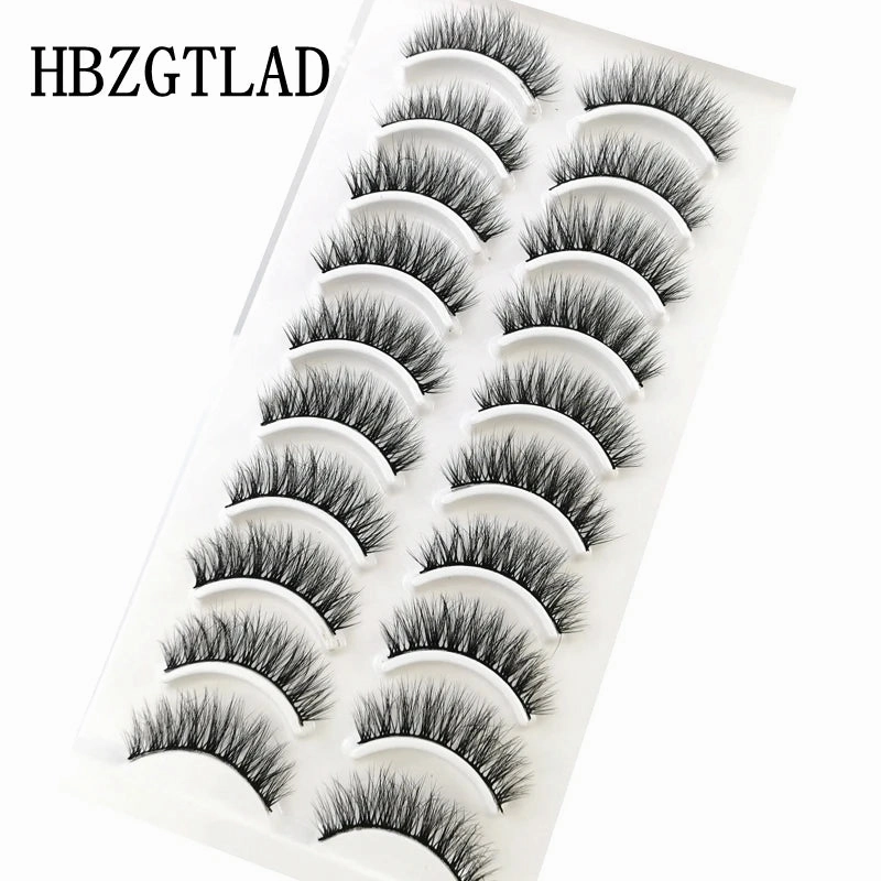 10 pairs natural long 3D mink false eyelashes fake lashes makeup kit Mink Lashes extension eye lashes short eyelashes