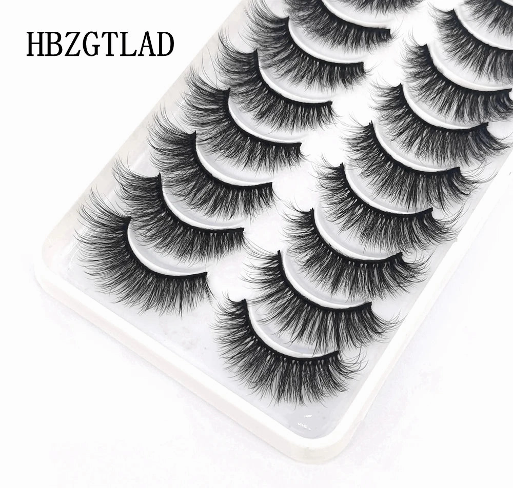 10 pairs natural long 3D mink false eyelashes fake lashes makeup kit Mink Lashes extension eye lashes short eyelashes