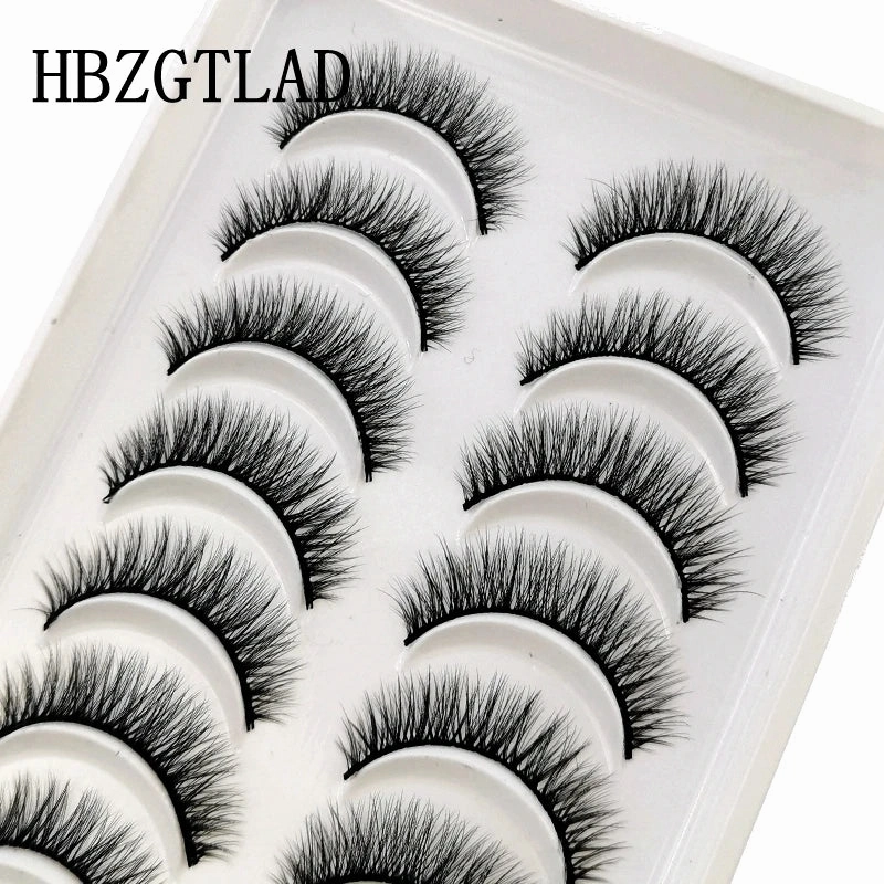 10 pairs natural long 3D mink false eyelashes fake lashes makeup kit Mink Lashes extension eye lashes short eyelashes