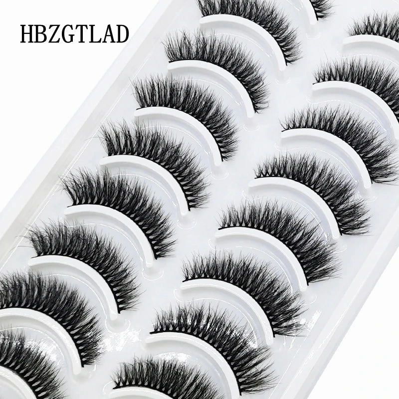 10 pairs natural long 3D mink false eyelashes fake lashes makeup kit Mink Lashes extension eye lashes short eyelashes