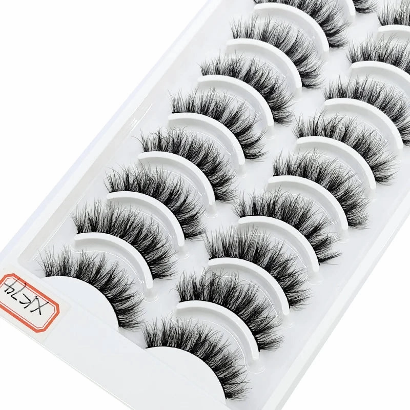 10 pairs natural long 3D mink false eyelashes fake lashes makeup kit Mink Lashes extension eye lashes short eyelashes
