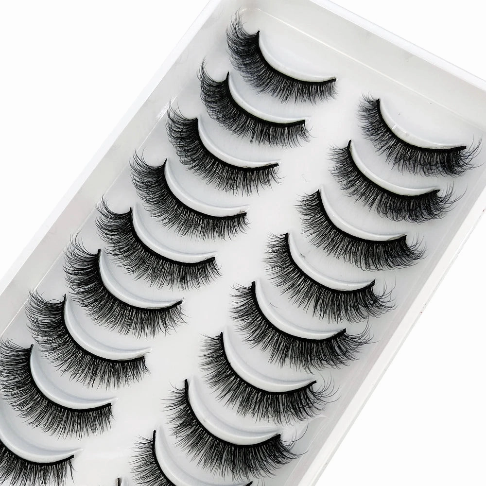 10 pairs natural long 3D mink false eyelashes fake lashes makeup kit Mink Lashes extension eye lashes short eyelashes