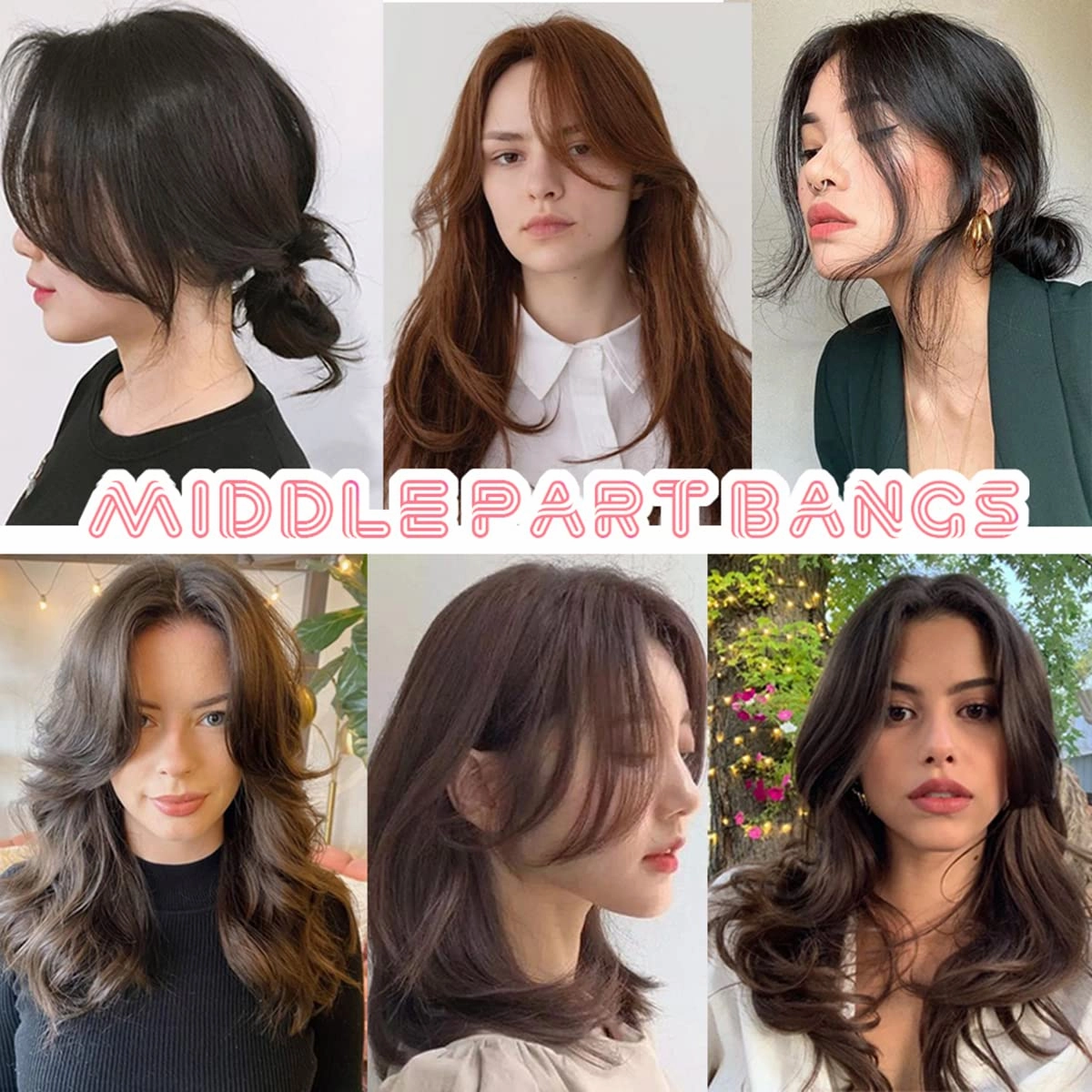 10Inch 2pcs Layeder Remy Hair Long Bangs Side Bangs False Bangs Clip-In Bangs Human Hair Extension Middle Part Fringe Hair Pieces Fake Fringe Invisible Bangs for Women Dark Brown