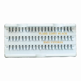 12 Packs Eyelashes Natural Individual Lashes Plant Flare Long Eyelash 14mm Black For Eye Lash Extensions Lashes-Knotted(14MM,Long Lashes)