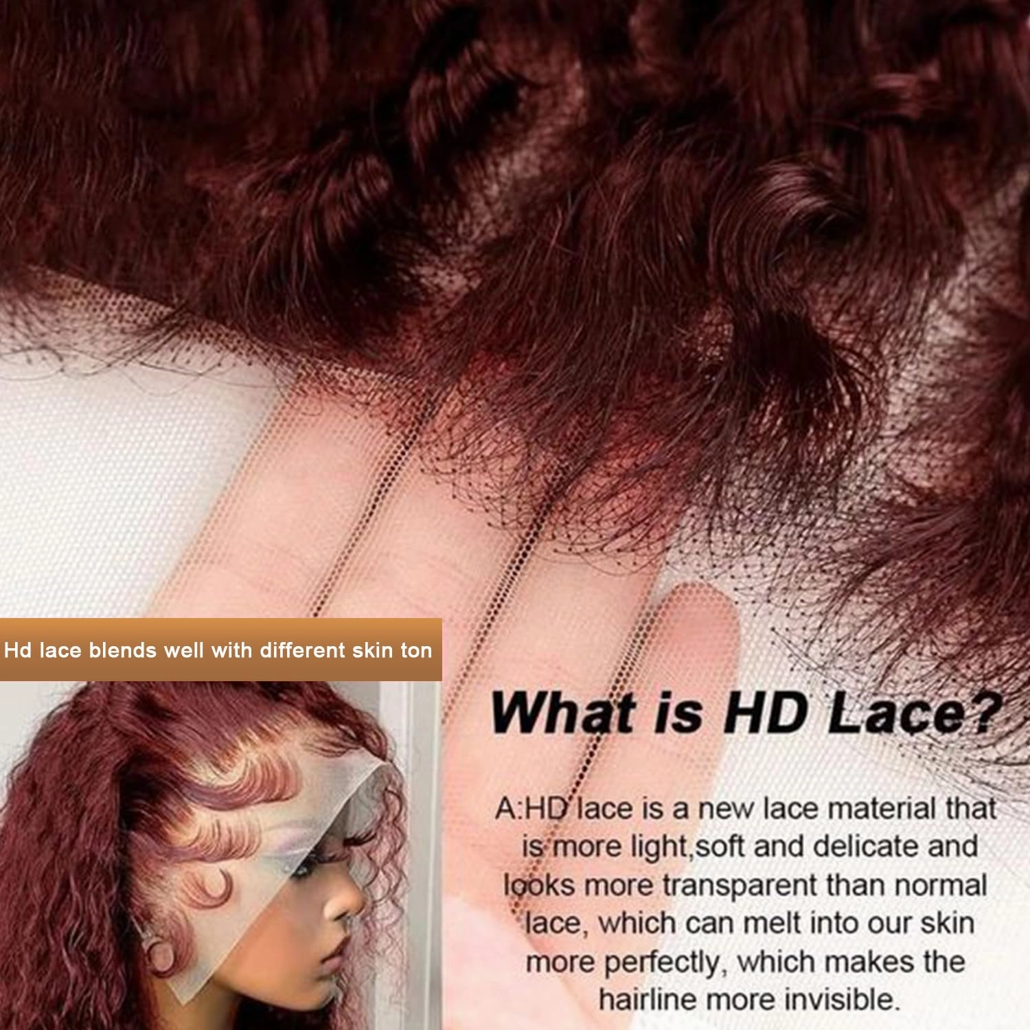13x6 Bob Wig Human Hair Reddish Brown Water Wave HD Lace Front Wigs Human Hair Pre Plucked 180% Density Glueless Frontal Wigs Human Hair Bleached Knots Color #35 Short Curly Bob Wigs for Women 12 Inch