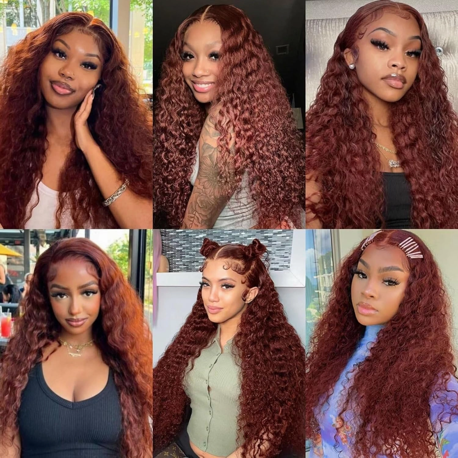 13x6 Bob Wig Human Hair Reddish Brown Water Wave HD Lace Front Wigs Human Hair Pre Plucked 180% Density Glueless Frontal Wigs Human Hair Bleached Knots Color #35 Short Curly Bob Wigs for Women 12 Inch