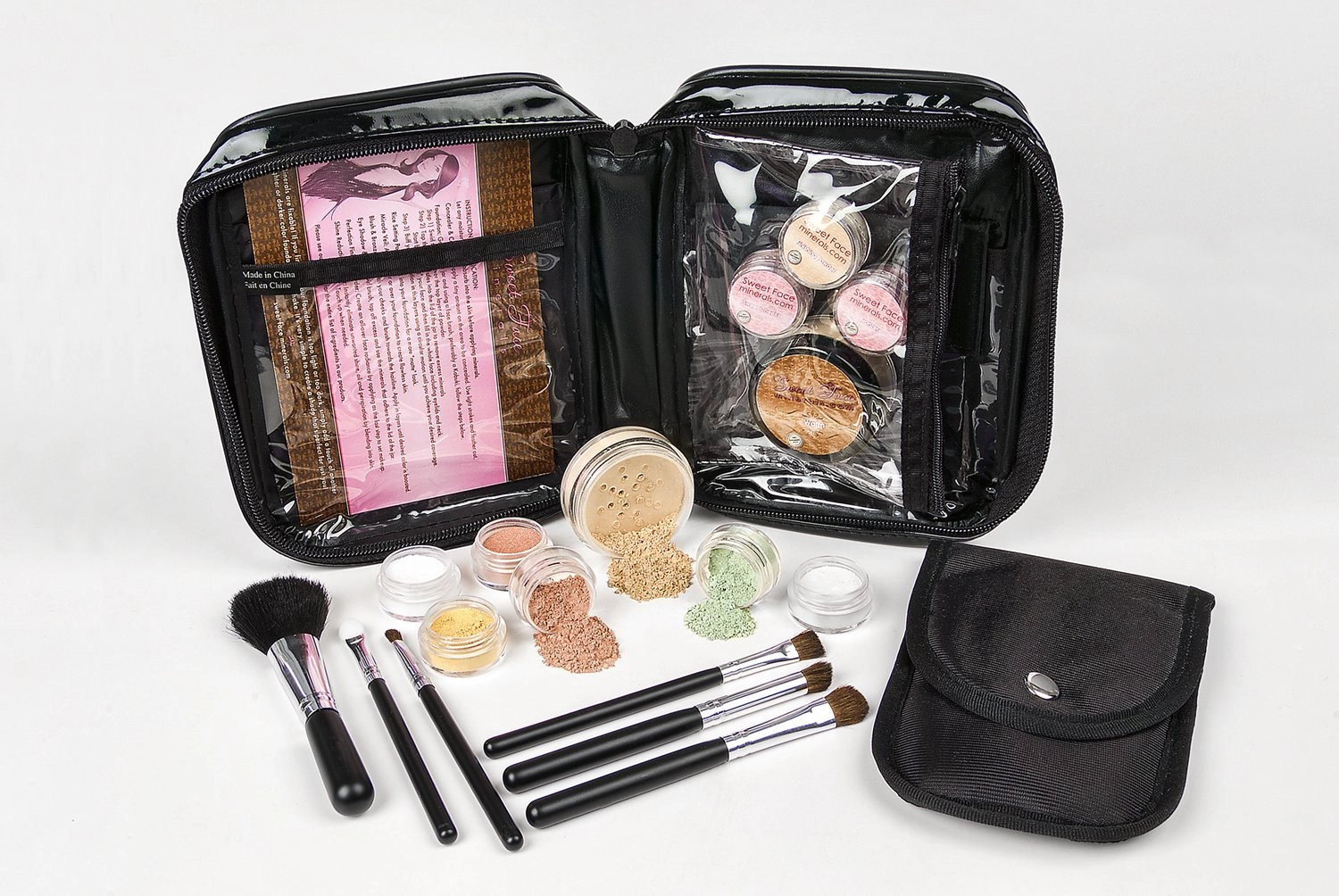 15 pc STARTER KIT w/BRUSHES & CASE (FAIR 2) Mineral Makeup Foundation Blush Bronzer Illuminating Veil Set Bare Skin Matte Powder