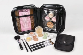 15 pc STARTER KIT w/BRUSHES & CASE (FAIR 2) Mineral Makeup Foundation Blush Bronzer Illuminating Veil Set Bare Skin Matte Powder