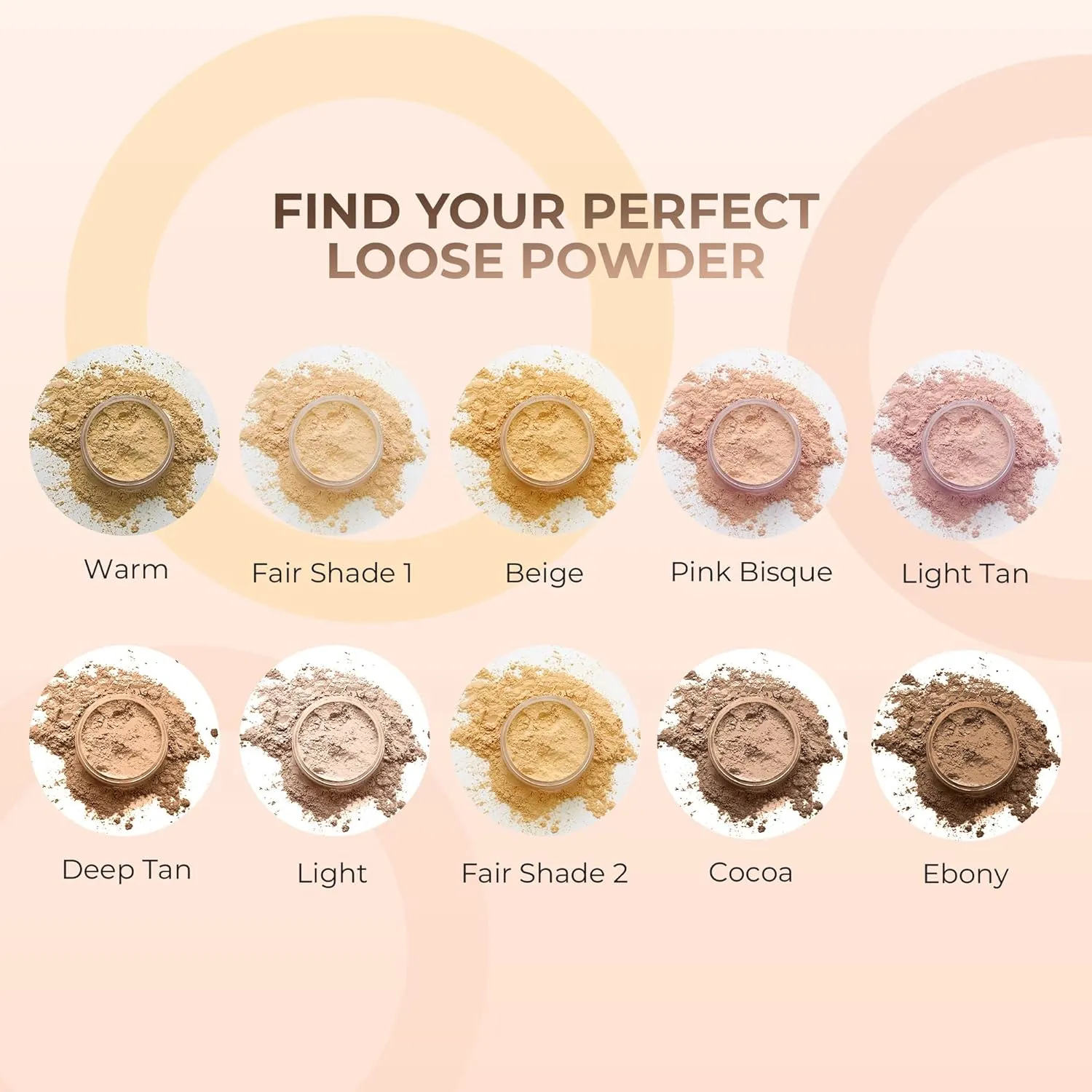 16pc STARTER KIT with 10 BRUSHES SET (PINK BISQUE) Mineral Makeup Bare Face Loose Powder Includes Matte Foundation, Veil Primer, Blush, Bronzer, Translucent Finishing Setting Powder SPF 30 Travel Size