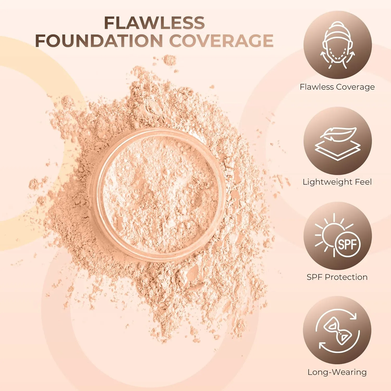16pc STARTER KIT with 10 BRUSHES SET (PINK BISQUE) Mineral Makeup Bare Face Loose Powder Includes Matte Foundation, Veil Primer, Blush, Bronzer, Translucent Finishing Setting Powder SPF 30 Travel Size