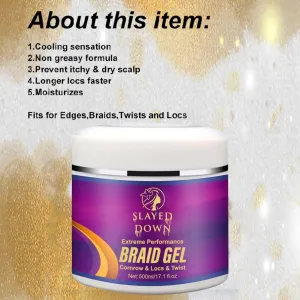 17.1oz Extreme Hold Braiding Gel – All-day Control For Black Women’s Hair, Locks, Braids, Twists, Retwist & Edge Control – Hard Hold, No Flake, High Shine, Locking Jam, Cornrows