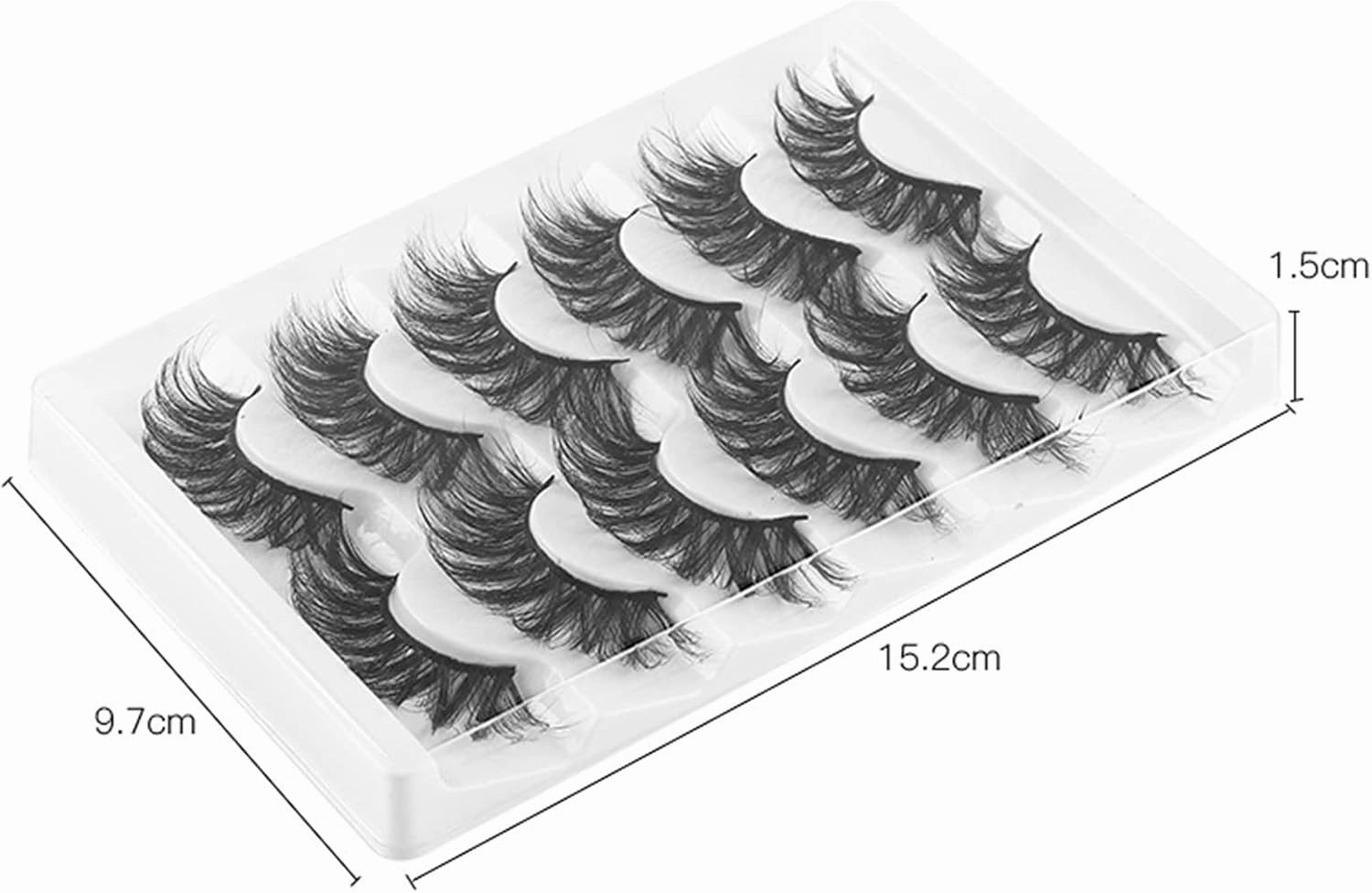 18 Pairs /36 False Eyelashes Russian Strip Lashes Cat-Eye Fluffy Faux Lashes 8D Wispy Lashes Pack Dramatic Long Thick Volume Eyelashes ,C23,3BOX