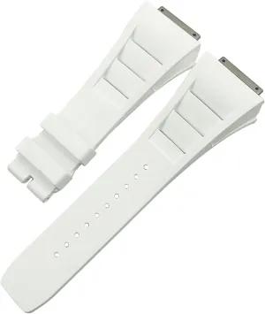 19mm rubber watchband replacement for richard mille rm035 011 055 030 black white red metal interface watch strap Origin China
