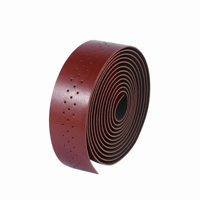 1Set Leather Shock Absorbing Handlebar Tape Wrap of Brown Handlebar Ribbon Strap for Outdoor Bikes Vibration Reduction and Skid Design for Comfortable Rides
