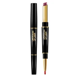 2 in 1 Double Head Lipstick Lip Liner Makeup Set Matte Velvet Lipgloss Lipstick Creamy Lip Pencil for Women Long-lasting and Non-smudge E