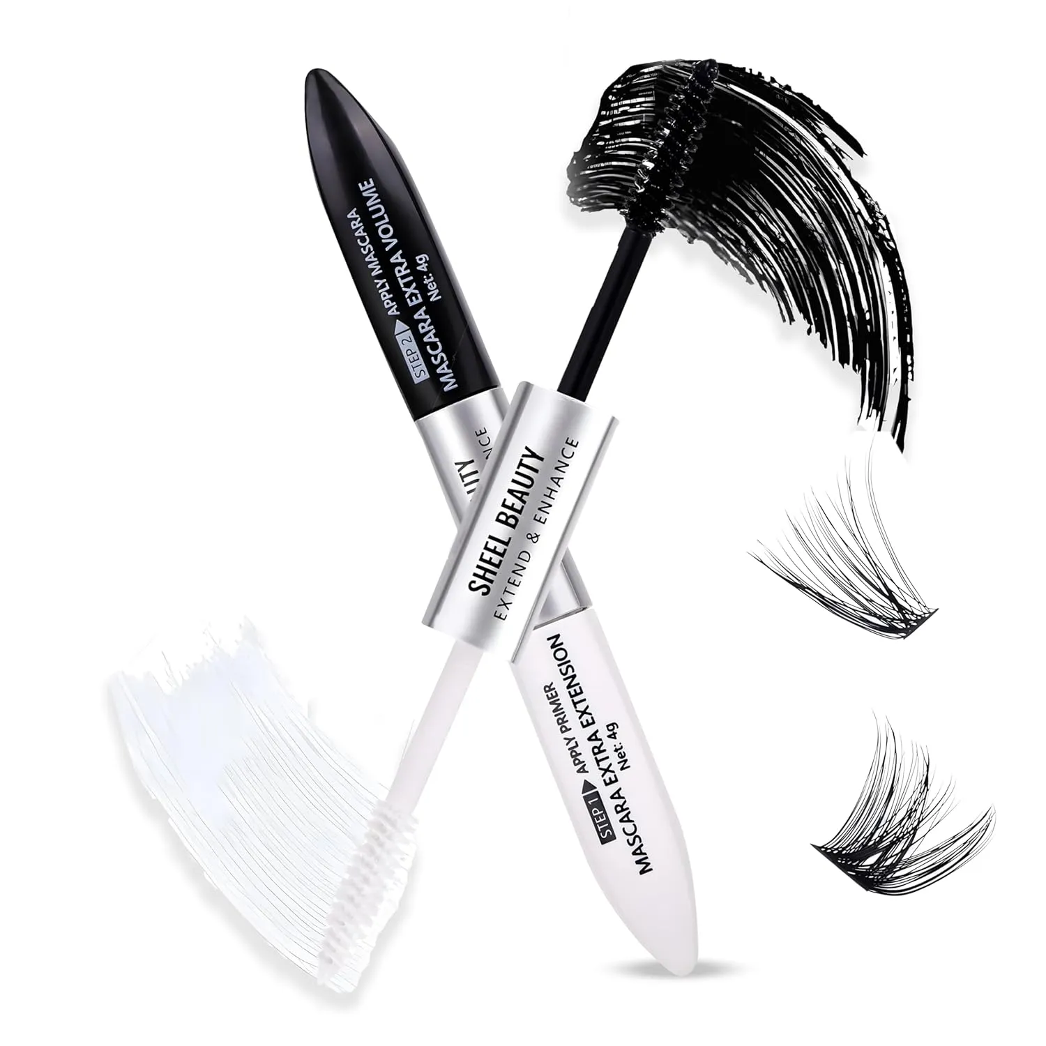 2-in-1 Tubing Mascara | Mascara Waterproof, Lengthening & Volumizing with Lash Serum - Enhancing Primer – Extra Volume & Extension
