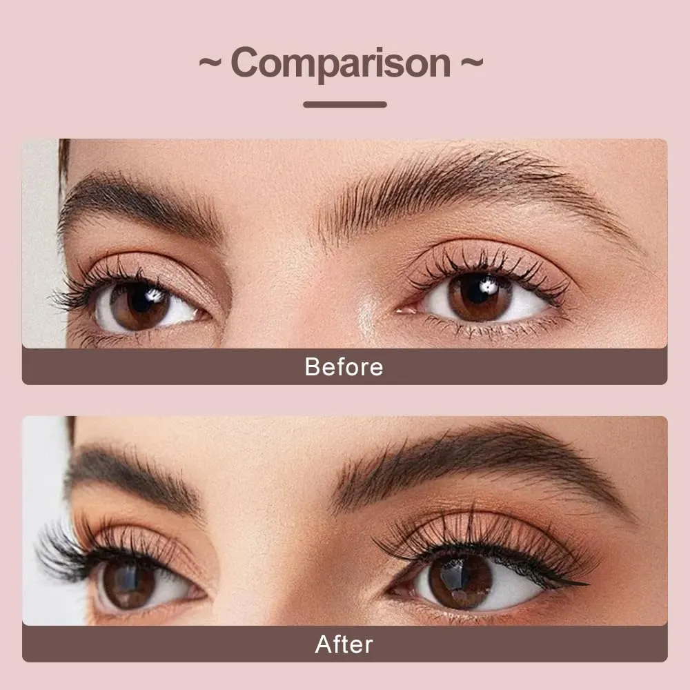 2 Pcs 3D Waterproof Magic Eyebrow Pencil, 2025 New Eyebrow Microblading Pen, Waterproof and Last All Day 4 Tip Brow Pencil with Precise Tip for Makeup Last All Day (Brown Black)