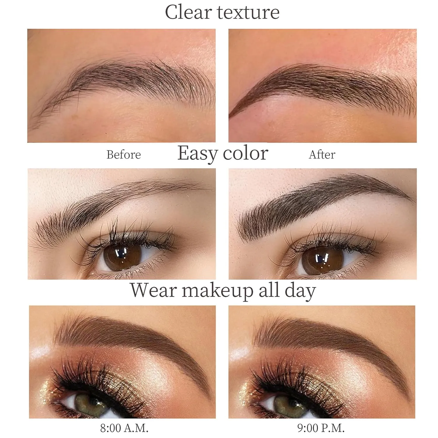 2024 New Magic Eyebrow Pencil, New 3D Waterproof Microblading Eyebrow Pencil Contouring Pen, 4-Tipped Precise Brow Pen, Long-Lasting Natural Fine Stroke Eyebrow Pen (b-black)