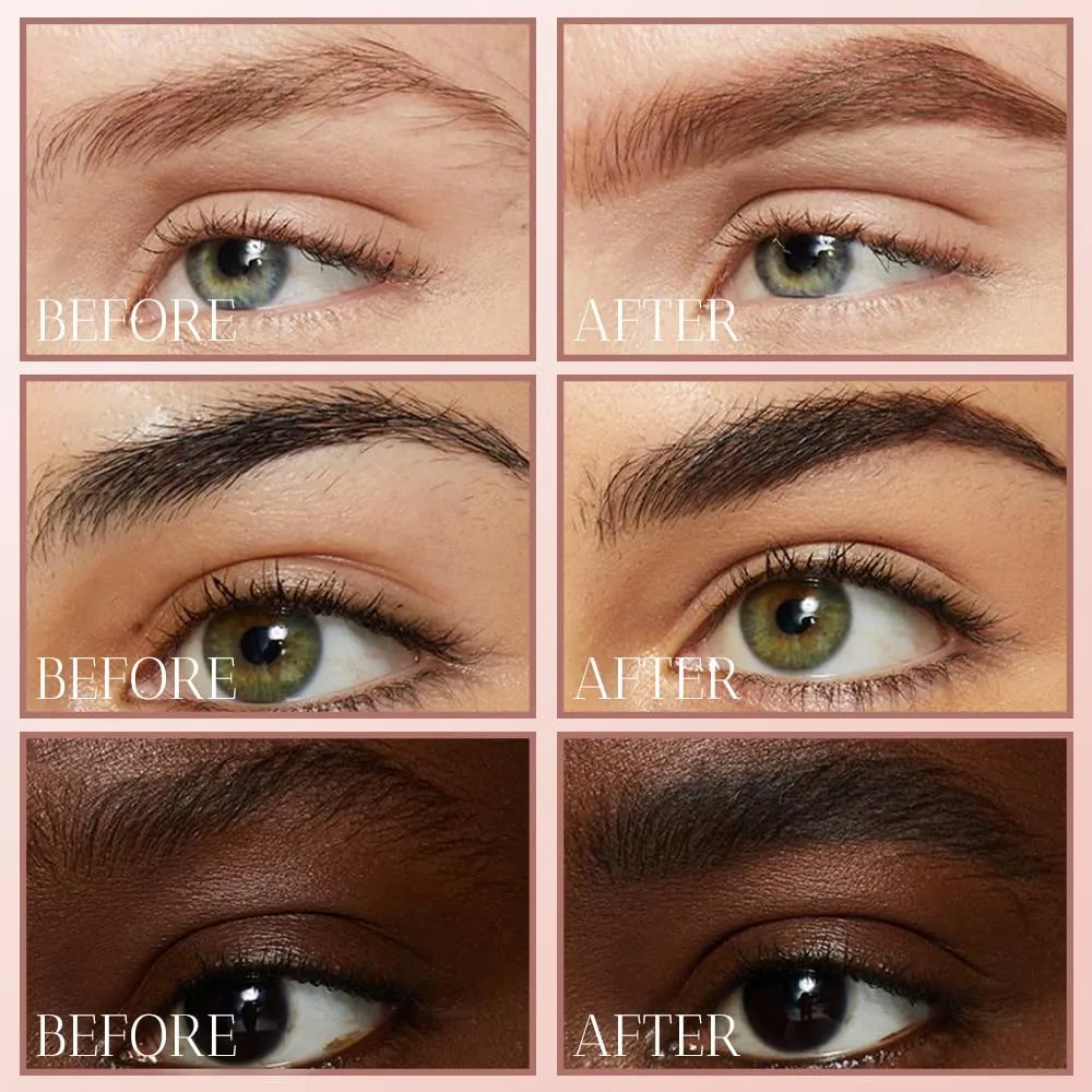 2024 Upgrade Waterproof Brow Pencil with Micro-Fork Tip,3D Magic Eyebrow Pencil 4-Head Split Waterproof Long-lasting Eyebrow Pencil,Natural Makeup Fine Stroke Eyebrow Tattoo Pencil (Black)