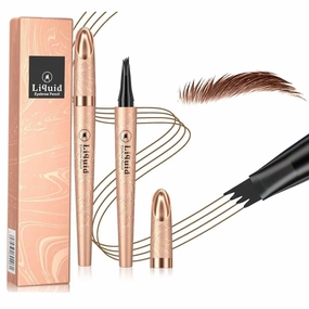 2024 New 3D Waterproof Microblading Eyebrow Pencil Contouring Pen,Upgraded Magic Eyebrow Pencil, 4-Tipped Precise Brow Pen, Long-Lasting Natural Fine Stroke Eyebrow Pen (D-Dark Brown)