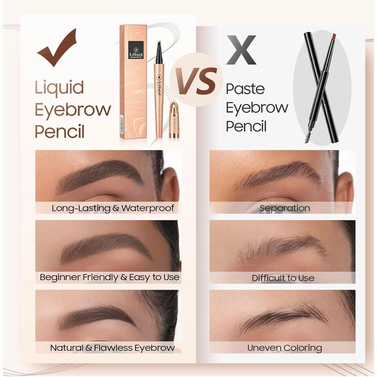 2024 New 3D Waterproof Microblading Eyebrow Pencil Contouring Pen,Upgraded Magic Eyebrow Pencil, 4-Tipped Precise Brow Pen, Long-Lasting Natural Fine Stroke Eyebrow Pen (D-Dark Brown)