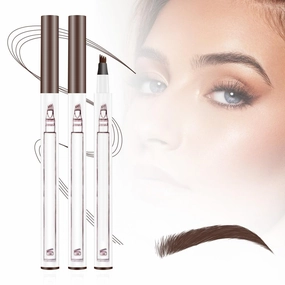 2024 Upgrade Waterproof Brow Pencil with Micro-Fork Tip, 3D Magic Split Waterproof Long-lasting Eyebrow Tattoo Pencil (Light Brown)