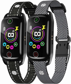 2024New Dog Bark Collar, Coolait Bark Collar for Large Medium Dogs,Rechargeable Anti Bark Collars Smart Shock Barking Collar with 8 Adjustable Sensitivity & 4 Stopping Barking Training Modes 2 Pack