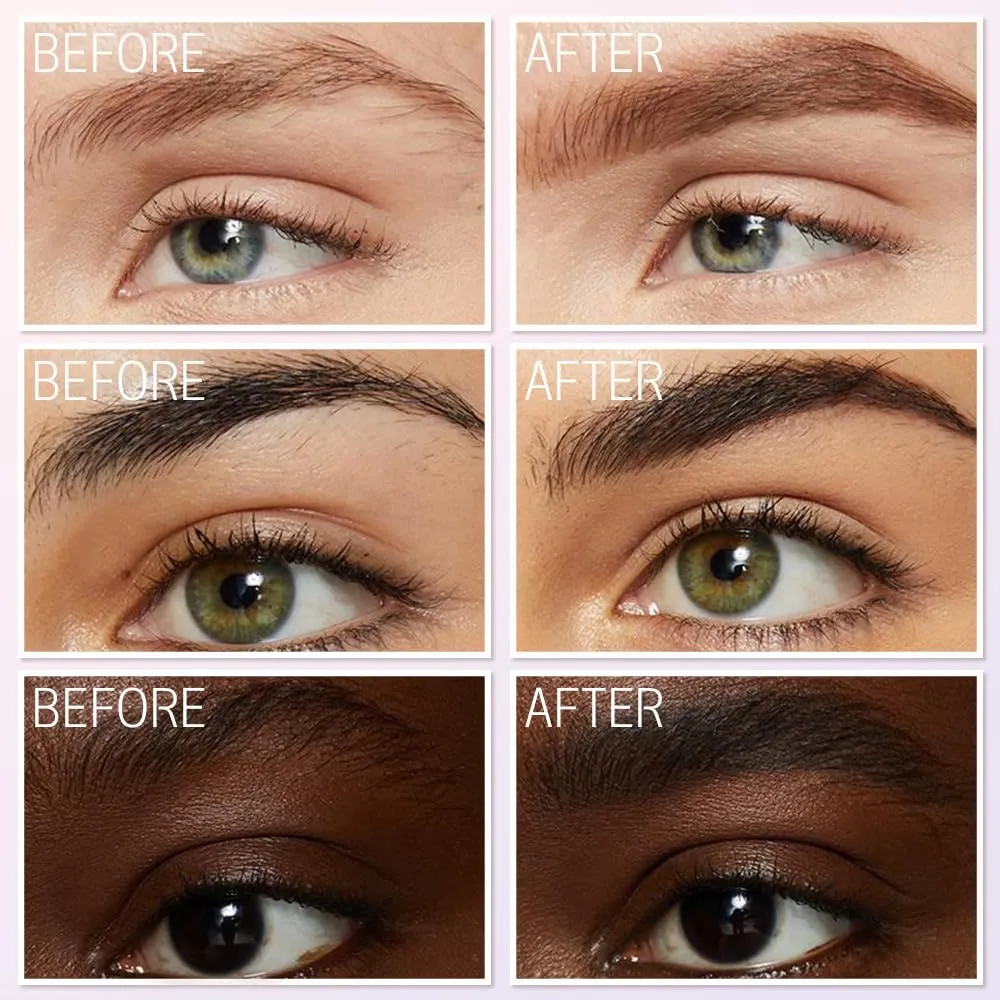 2025 New Magic Eyebrow Pencil, 4-Tip Microblade Brow Pen, Waterproof Contouring Pen Natural Gap Filling Brow Makeup (Light Brown)