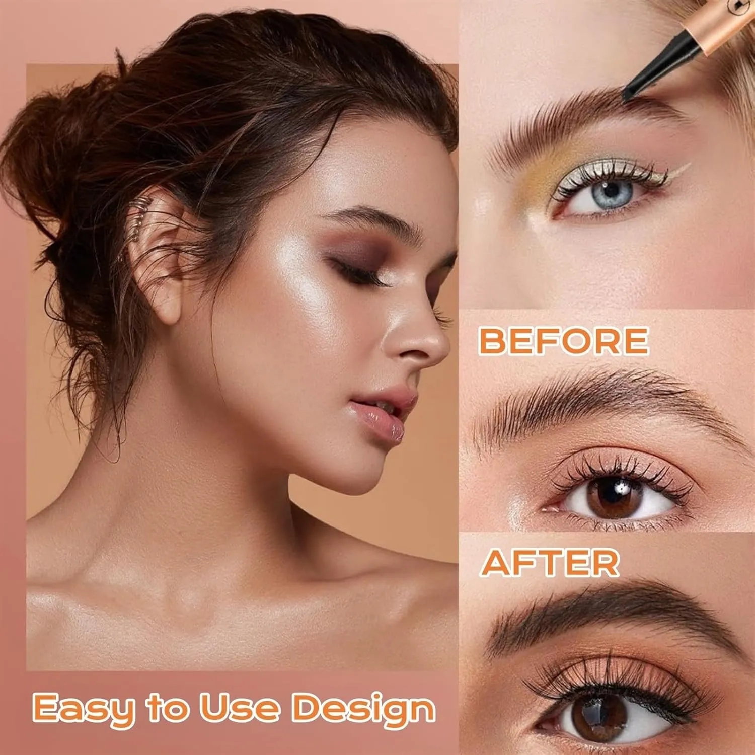 2025 New Magic Eyebrow Pencil, Upgraded 3D Waterproof Microblading, Long Lasting and Natural(A-Light Brown)