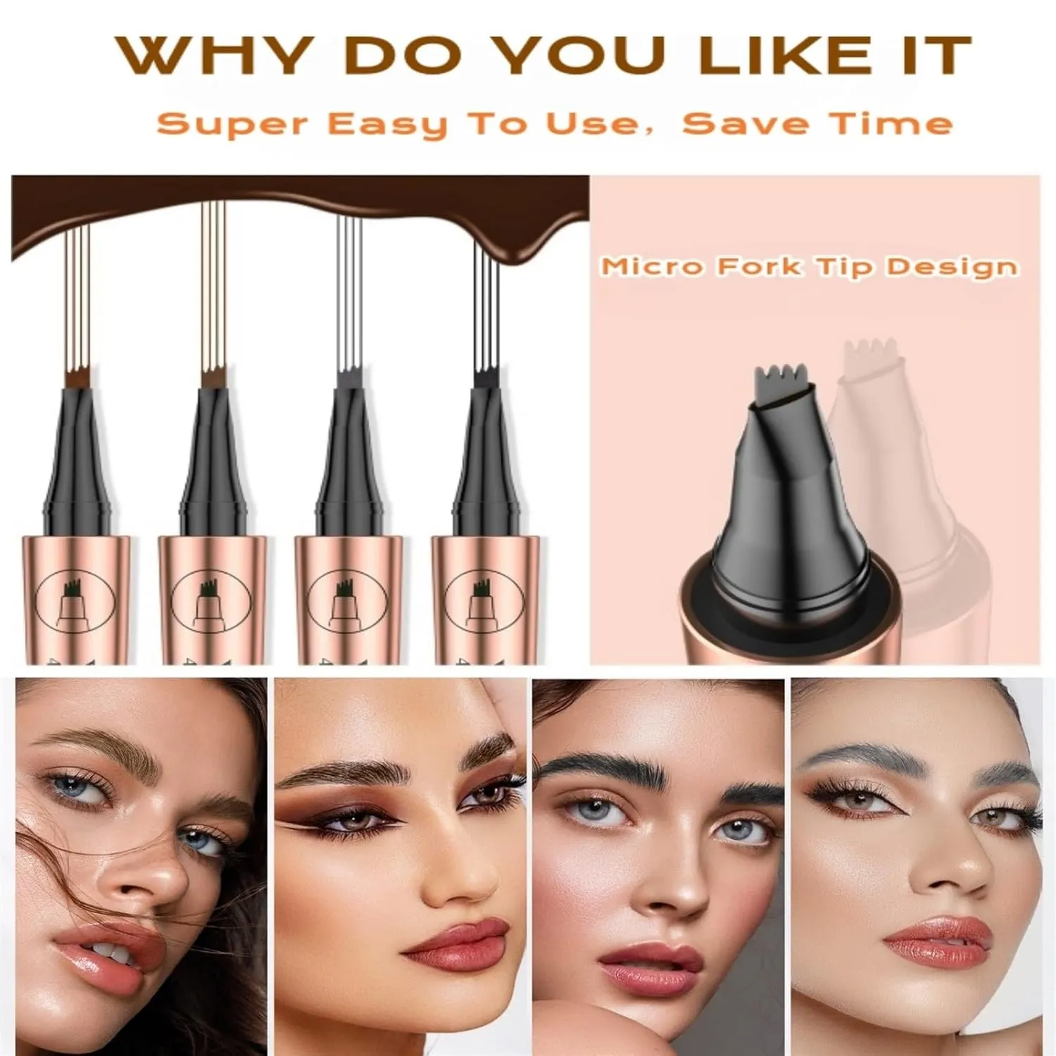 2025 New Magic Eyebrow Pencil, Upgraded 3D Waterproof Microblading, Long Lasting and Natural(A-Light Brown)